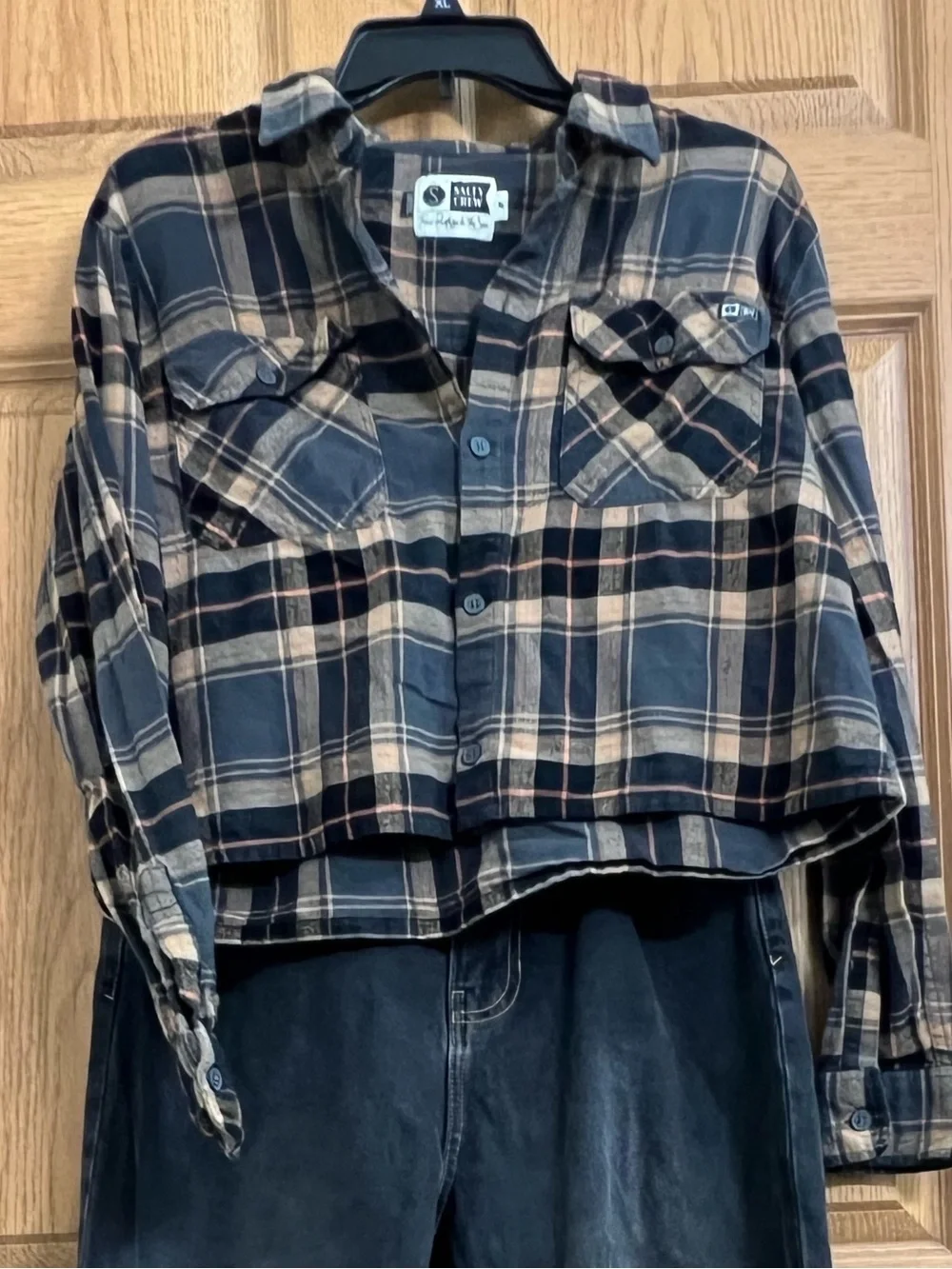 Long Sleeve Plaid Cooped Flannel - Picture 5 of 5